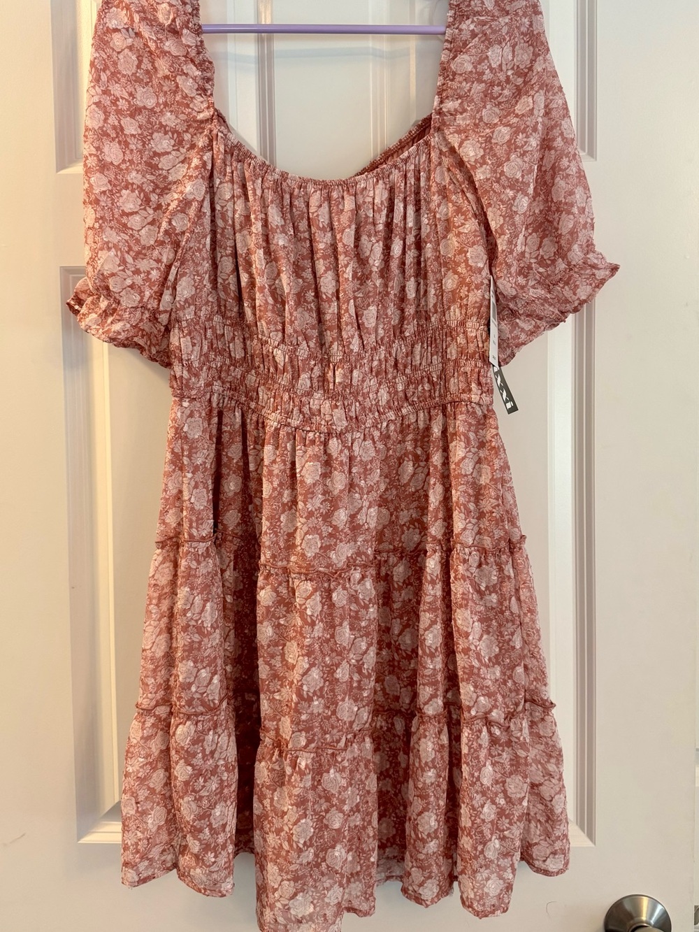 Women’s Dusty Rose Floral Tiered Dress